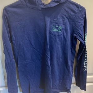 Vineyard Vines, blue long sleeve t-shirt hoodie, girls size XL